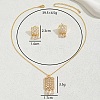 Elegant and Simple 18K Gold Plated Floral Pendant Necklace Earrings Set YL8546-1-1