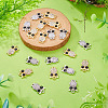 20Pcs 2 Colors Alloy Rhinestone Charms RB-TA0001-38-5