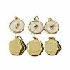 Ocean Theme Brass Enamel Pendants KK-Q029-01H-G-1