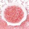 Baking Paint Electroplate Transparent Glass Seed Beads SEED-N006-07C-2