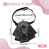 1Pc Detachable Polyester & Zinc Alloy & Glass Bowties Shoulder AJEW-HY0003-56-2