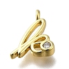 Brass Micro Pave Cubic Zirconia Pendants KK-B132-12G-K-2