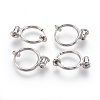 Brass Clip-on Hoop Earrings KK-L168-04P-1