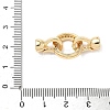 Brass Micro Pave Clear Cubic Zirconia Fold Over Clasps KK-U059-34G-3