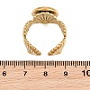 Shell Shape 304 Stainless Steel Cuff Ring Components SA-CBA098D-03G-C-3