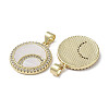 Brass Micro Pave Cubic Zirconia Pendants KK-G485-17A-G-2