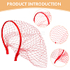 BENECREAT 2Pcs Polyester Mesh Veil Hair Bands MRMJ-BC0003-49-4