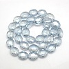 Faceted Electroplate Crystal Glass Oval Beads Strands X-EGLA-F059B-13-2
