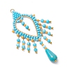 Bohemian Synthetic Turquoise Bigs Pendants PALLOY-MZ00418-2