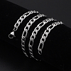 Men's 304 Stainless Steel Figaro Chain Necklaces NJEW-T012-02-51-S-2