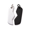 Ion Plating(IP) Blank 304 Stainless Steel Split Pendants STAS-D188-01EBP-2