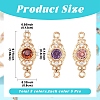 15Pcs 3 Colors Brass Micro Pave Cubic Zirconia Links Connectors KK-YW0004-29-2