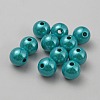 Matte Spray Painted Acrylic Beads OACR-TAC0001-13J-1