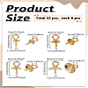 32Pcs 4 Styles 201 & 304 Stainless Steel Screw Eye Pin Peg Bails STAS-LP0005-22-2