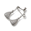 Brass Micro Pave Cubic Zirconia Charms KK-P336-03B-P-2