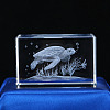 3D Laser Engraving Animal Glass Figurine DJEW-R013-01D-1
