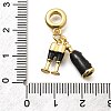 Brass Enamel Goblets & Wine Bottle European Dangle Charms Large Hole Pendants KK-Z093-08G-02-3