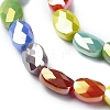 Electroplate Glass Beads Strands EGLA-C004-06-3