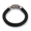 Leather Braided Cord Bracelets AJEW-Q003-01A-4