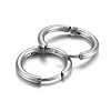 Tarnish Resistant 202 Stainless Steel Huggie Hoop Earrings EJEW-L205-02K-P-2