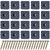 Gorgecraft 20Pcs Rubber & Stainless Steel Screw in Furniture Pads FIND-GF0005-77B-1