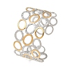 304 Stainless Steel Cuff Bangles for Women BJEW-G757-11GP-4