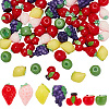 CRASPIRE 70Pcs 7 Styles Opaque Resin Decoden Cabochons RESI-CP0001-07-1