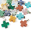 18Pcs 9 Styles Mixed Gemstone Pendants G-TA0002-32-3