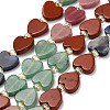 6 Styles Natural Topaz Jade & Rhodonite & Green Aventurine & Red Jasper & Sodalite & Amethyst Beads Strands G-F811-A03-02-2