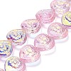 Electroplate Baking Paint Glass Beads Strands EGLA-K061-13A-AB04-1