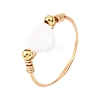 Natural Freshwater Shell with Copper Wire Finger Rings RJEW-JR00956-4