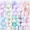 250Pcs 10 Colors Iridescent Plating Acrylic Beads MACR-CJ0001-66-1-6