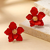 Sweet and Stylish Multi-layer Petal Flower Stud Earrings for Women DF7848-4-1