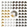 480Pcs 6 Colros Iron Crimp Beads Covers IFIN-PJ0001-01-1