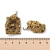 Electroplated Raw Rough Natural Druzy Agate Pendants G-H084-07P-03-3