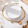 304 Stainless Steel Charm Bracelets STAS-D152-01G-1