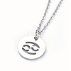 Non-Tarnish 304 Stainless Steel Pendant Necklaces NJEW-E147-10P-1