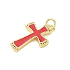 Brass Enamel Pendants KK-CBA3F25-11G-04-2