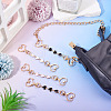 6Pcs 3 Styles Alloy Enamel Heart Link Bag Extender Chains KEYC-TAC00058-7