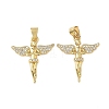 Brass Micro Pave Cubic Zirconia Pendants KK-L243-24G-1
