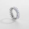 Fashionable Horse Eye Brass Micro Pave Cubic Zirconia Ring for Women VZ3036-2-1