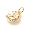 Brass Micro Pave Cubic Zirconia Pendants KK-L225-006G-01-2