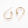 Brass Stud Earring Findings X-KK-T020-105G-3