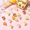 40Pcs 5 Colors Opaque Resin Pendants RESI-CJ0004-80-6