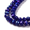 Electroplate Opaque Solid Color Glass Beads Strands EGLA-A034-P3mm-L12-3