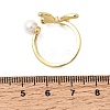 Adjustable Brass Micro Pave Cubic Zirconia Enamel Finger Rings CU-CBABA66-07B-G-5