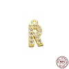 Real 18K Gold Plated 925 Sterling Silver Micro Pave Clear Cubic Zirconia Charms STER-P054-10G-R-1