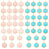 52Pcs 2 Colors Alloy Enamel Pendants ENAM-TA0002-97A-2