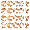16 Bags Alloy C-Shaped Cuff Earrings for Unisex EJEW-DC0001-49G-1