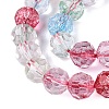 Crackle Transparent Glass Beads Strands GLAA-N068-06A-14-3